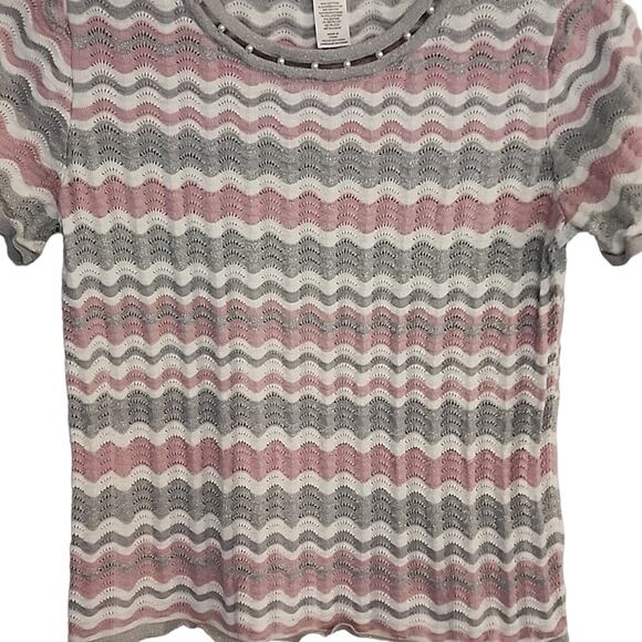 Alfred Dunner Striped Top, PM - Picture 2 of 5